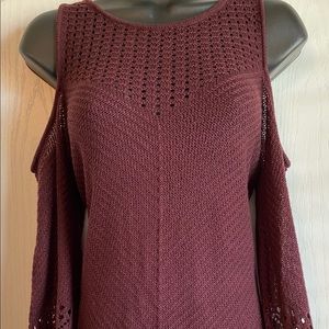 Cold shoulder sweater